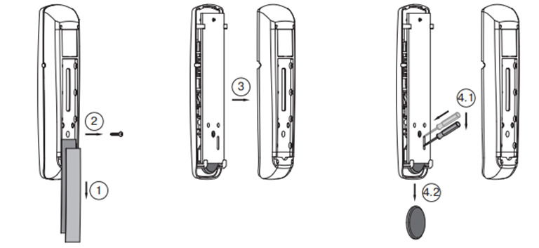 Changer pile télécommande Becker EC541